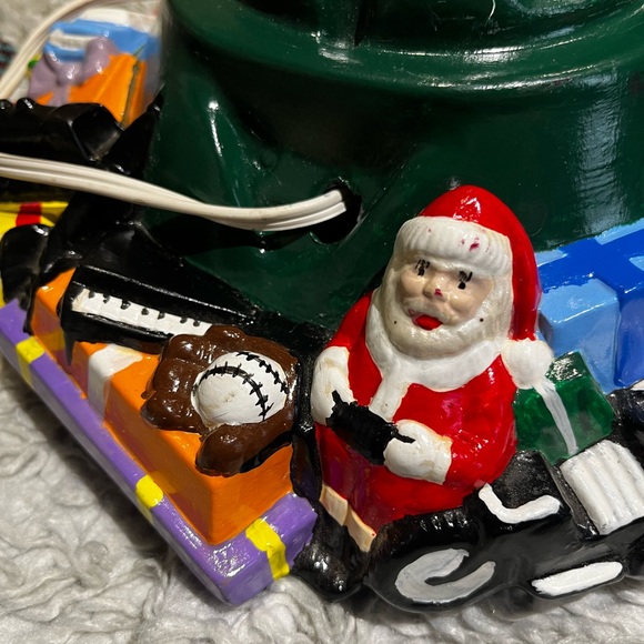 Vintage Rare Atlantic Mold Ceramic Christmas Present Toy Covered Tree Base - Picture 9 of 11